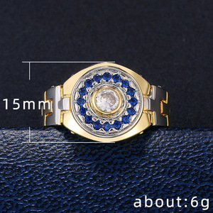 Anello di Fidanzamento F592 in Oro 18K con Zaffiro, Taglio Brillante Rotondo, Pietra Principale Naturale Colore D - Product Image 6