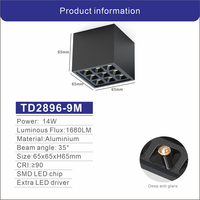Proveedor de Downlights LED, Lámpara de Rejilla Cuadrada LED de Aluminio, Downlight LED de 14W, Adecuado para Proyectos Hoteleros