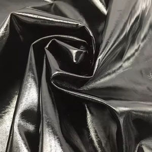 Без ПФАС, глянцевая искусственная кожа, черная лакированная кожа, блестящая ткань - Product Image 3