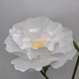 Flor de Papel <span class=keywords><strong>Gigante</strong></span> Hecha a Mano de Estilo Nuevo y Popular 2026 con Estambres Brillantes, Decoración Floral Única para Escaparates de Centros Comerciales - Product Image 5