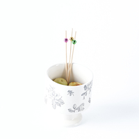 Bâtonnets de fruits en perles colorées personnalisées de 12 cm pour des collations de qualité alimentaire brochettes de bambou fête de vacances