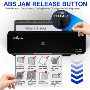 Plastifieuse de bureau Ortech A4, machine à plastifier à chaud et à froid OL261, plateau amovible, anti-blocage - Product Image 5