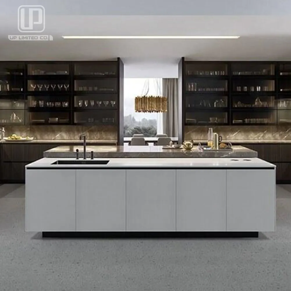 Custom make Italy fitted cabinet kitchen unite furniture other kitchen furniture modern luxury marble kitchen island