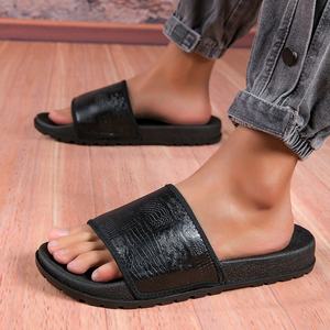 Happyslides Nuevas Sandalias de Verano 2024 para Hombre, Parte Superior de Piel Sintética y PU, Ligeras, Sandalias de <span class=keywords><strong>Alta</strong></span> Calidad con Logotipo Personalizado - Product Image 3