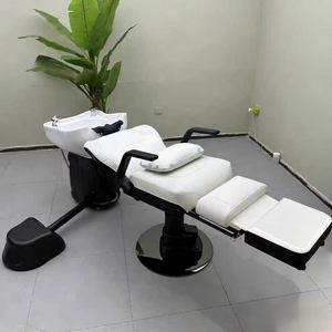 Lavacabezas Móvil Eléctrico para Salón de Belleza y Peluquería con Terapia de Agua Dividida y Elevación Eléctrica - Product Image 6