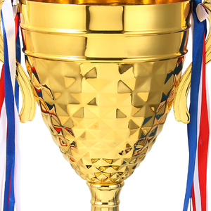 Tamaño personalizado Evento deportivo Competición Copa de trofeo de fútbol Logotipo personalizado y diseño <span class=keywords><strong>libre</strong></span> Juego de fútbol escolar Copa de trofeo de metal - Product Image 2