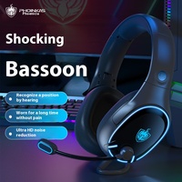 PHOINIKAS H8 PC écouteurs de jeu casques stéréo filaire casque sur l'oreille avec micro pour PS4 PS5 Xbox One ordinateur portable