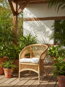 Chaise en rotin moderne Fabiano, meubles d'extérieur pour hôtel en Indonésie, fabrication artisanale, sièges durables de haute qualité - Product Image 2