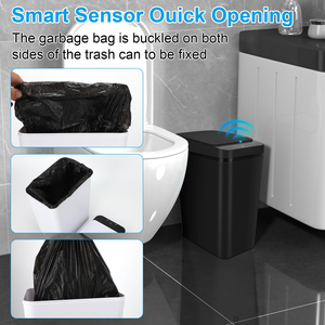 13 Gallon Trash Can New Design Household 50L Black Kitchen Mobile Stainless Steel Colored Intelligent Smart Sensor Trash Can - Product Image 4