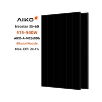 Module solaire bifacial AIKO-A-MCE60Db 515W-540W à double vitrage, demi-cellules de type N, cellules ABC, haute efficacité, panneau photovoltaïque de niveau 1