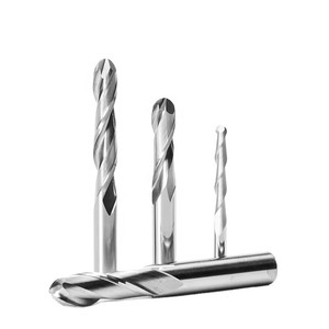 Fraises à bout sphérique en carbure pour routeur CNC, 6 mm, <span class=keywords><strong>2F</strong></span>, avec revêtement AlTin, 25 hélices, HRC55, fabrication OEM/ODM prise en charge - Product Image 4