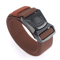 Ceinture tactique de travail en nylon à boucle à dégagement rapide à un bouton, décontractée pour l'extérieur