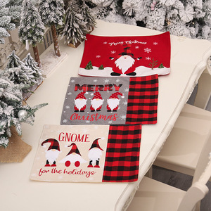 Mantel bordado <span class=keywords><strong>de</strong></span> arpillera y lino para <span class=keywords><strong>mesa</strong></span>, mantel <span class=keywords><strong>de</strong></span> árbol y flores, YQ-904, Feliz Navidad - Product Image 3