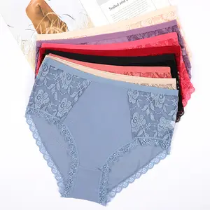 Cheap Price Young Girls Ladies Polyester Lace Panties Underwear Classic Thread Pattern Briefs UOKIN A1963