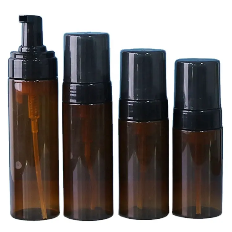 50ml 60ml 150ml 500ml biyobozunur amber mor sabun köpük şişeleri 30ml 100ml 60ml şeffaf siyah dağıtıcı köpük pompa şişesi