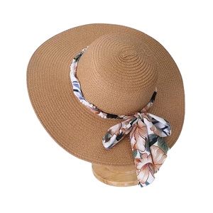 Vente en gros Chapeau De Paill Chapeau De <span class=keywords><strong>Paille</strong></span> pour l'été Plage Nature Large Bord Grand <span class=keywords><strong>Sombrero</strong></span> De Paja pour Pêche Voyage Usage Décontracté - Product Image 1
