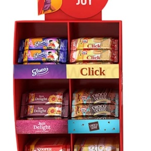 Customized Supermarket Display Stand for Candy <b>Bars</b> <b>Snack</b> Chocolate Cookie PP Material Cardboard Floor Cutting Processing - Product Image 2