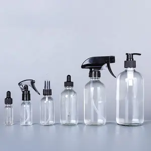 Yüksek kaliteli 1oz 2oz 4oz 30ml 60ml 120ml Mini sis cam sprey şişesi doldurulabilir kozmetik için