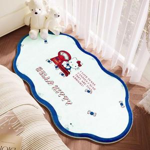 Tapis fantaisie Hello Kitty en imitation cachemire, doux, pour la décoration de la maison, tapis de sol pour chambre à coucher - Product Image 4