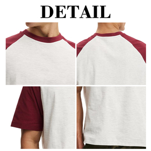 Camisetas KingSen al por mayor, personalizadas, con cuello redondo, rojas y blancas, preencogidas, 100% algodón, 250 g/m², informales y transpirables. - Product Image 6