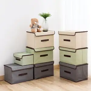 Foldable animal toy storage box oxford cube chest basket organizer collapsible fabric storage boxes with lid