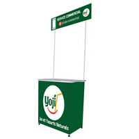 Comptoir promotionnel portable pliable rectangulaire en plastique PP pour la publicité et la dégustation en supermarché
