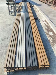 WPC composite nhựa bảng tường louvers chải kỹ thuật cho phí bảo hiểm gỗ mặt tiền tấm - Product Image 5