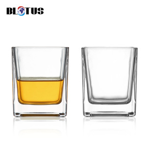 Ensemble de verres à whisky carrés épais et lourds en cristal, style Old Fashioned, pour alcool, whisky, bourbon, <span class=keywords><strong>tequila</strong></span> - Product Image 5