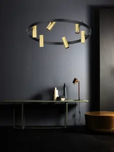 Luxury Gold Pendant Chandelier Modern Design For Living Room Hotel Lobby Meeting Room Decorative Hanging Lamp Light