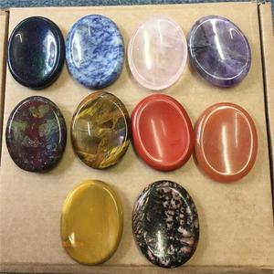 Natural Healing 35x45mm Worry Pocket <strong>Stone</strong> Crystal Thumb Gemstone Crystal Massage <strong>Chakra</strong> Worry <strong>Stone</strong> - Product Image 5