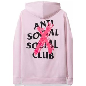 Nueva llegada: Sudadera con capucha <span class=keywords><strong>ASSC</strong></span> para club, diseño de letras, rosa con patrón de letras canceladas y rayadas, forro polar, estilo holgado - Product Image 5