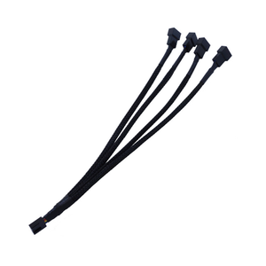 Divisor de ventilador PWM Cable adaptador de 4 pines 1 a 4 Divisor DE VENTILADOR DE CPU de computadora Cable de alimentación de extensión de ventilador de <span class=keywords><strong>PC</strong></span> - Product Image 2