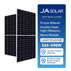 JA Solar <span class=keywords><strong>JAM72D30</strong></span> Bifacial HJT Tipo PV Panel <span class=keywords><strong>540</strong></span>-565W Vidrio Monocristalino Silicio Power <span class=keywords><strong>540</strong></span> 545 550 555 560 565 Watt Palet - Product Image 1