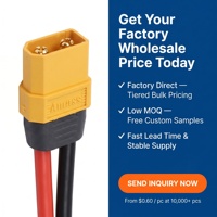 موصل Amass XT60 مخصص ذكر وأنثى مع سلك سيليكون 12AWG 14AWG لطائرات RC بدون طيار وبطاريات FPV