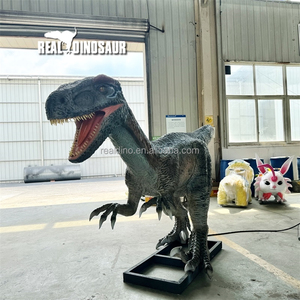 Zigong fabricante Jurassic Park animatronic dinosaurio realista 3D modelo dinosaurio Velociraptor para la venta - Product Image 6