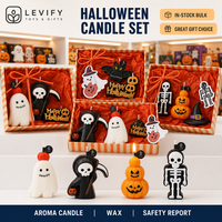 Lindas Velas de Halloween con Diseño de Bruja, Murciélago y Ojo, Letrero de Feliz Halloween, Decoración, Regalo para Fiesta, Casa Encantada, Centro de Mesa Otoñal