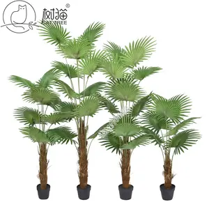 Usine en gros vraie touche bonsaï plante 160cm faux ventilateur palmier palmier artificiel pour la décoration de la maison