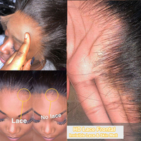 Perruque bouclée indienne et birmane en cheveux naturels vietnamiens, perruque frontale en dentelle HD 13x6, perruques en cheveux humains vierges, perruque frontale sans colle