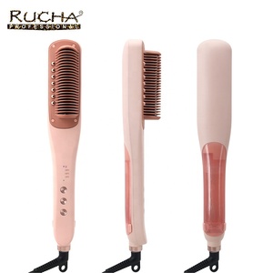 <span class=keywords><strong>Brosse</strong></span> lissante à vapeur personnalisée avec logo, 3 en 1, <span class=keywords><strong>brosse</strong></span> lissante <span class=keywords><strong>pour</strong></span> <span class=keywords><strong>cheveux</strong></span>, peigne chauffant, peigne lissant - Product Image 2