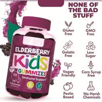 Gommes de sureau noir de marque Freedom pour enfants et adultes Supplément de rappel du système immunitaire à l'extrait de fruit de sureau