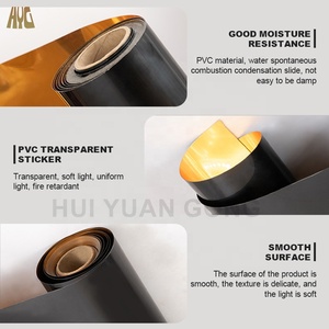 Gold Lampen schirm Träger selbst klebende Lampen schirm Rückseite goldene PVC-Folie für Lampen schirm - Product Image 4