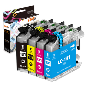 Topjet LC131 LC131XL LC 131 cartouche d'encre compatible <span class=keywords><strong>couleur</strong></span> Premium pour imprimante MFC-J870DW <span class=keywords><strong>Brother</strong></span> <span class=keywords><strong>DCP</strong></span> J152W <span class=keywords><strong>DCP</strong></span>-J752DW - Product Image 1