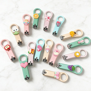 Cute <b>Cartoon</b> Nail Clippers 12.5 Mm Folding Portable For Kids And Students Home Use Random Color Pattern - Product Image 3
