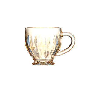 Original Creative Sodalime Glass Tea Coffee <strong>Cup</strong> and Saucer Glass <strong>Cup</strong> <strong>Set</strong> With Handle - Product Image 2