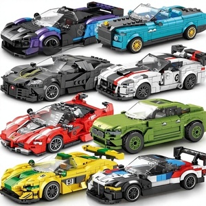 Meilleures ventes transfrontalières : Modèle de voiture de sport de champion de course compatible avec les voitures à huit grilles, en blocs de construction en plastique ABS de petite taille, 14 - Product Image 1