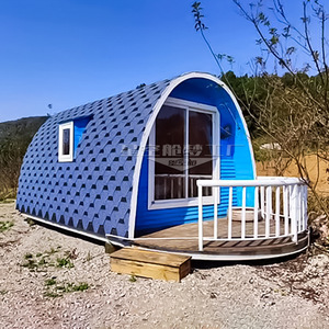 Casa de Madera para Exteriores, Diseño Moderno con Paredes Redondas y Gruesas, para Uso en Hoteles - Product Image 2