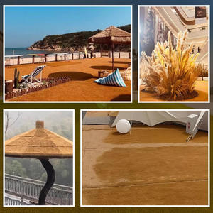 Gazon artificiel jaune pour plage, largeur 4,0 m, en polyéthylène haute densité, installation facile pour la décoration des zones scéniques - Product Image 1