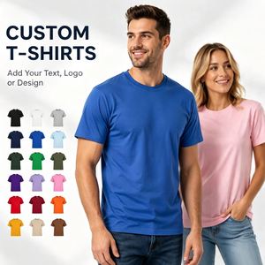 Plain Wholesale Digital Print Logo Brand Cotton T-Shirt for Promotion Business Gift Custom Sublimation T Shirts - Product Image 1