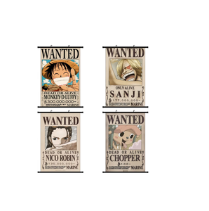 50 Designs 60*90cm Affiches Murales Anime One Piece <span class=keywords><strong>Wanted</strong></span> <span class=keywords><strong>Luffy</strong></span>, Zoro, Sanji, Nami, Affiches de Personnages Sexy, Images Artistiques sur Tissu, Parchemin d'Affiche - Product Image 1