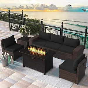 Factory Promotion Cheap Price Aluminum Frame PE Rattan Outdoor Furniture Garden Balcony Sofa Set